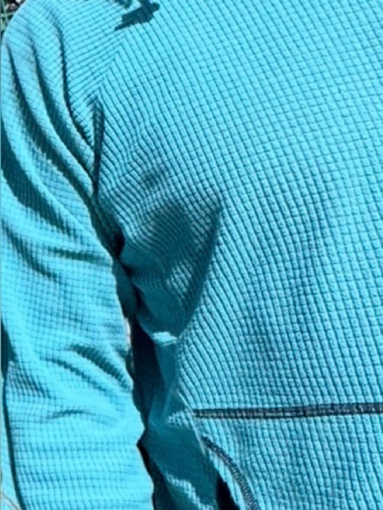 Melanzana 🏔️Blue Hoodie Men’s Large Waffle-Knit Hooded Pullover - Picture 3 of 7